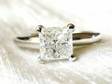 Princess Cut VS Diamond engagement ring Platinum 1ct