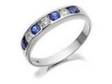 F. Hinds White Gold Ring with Diamonds & Sapphires.....